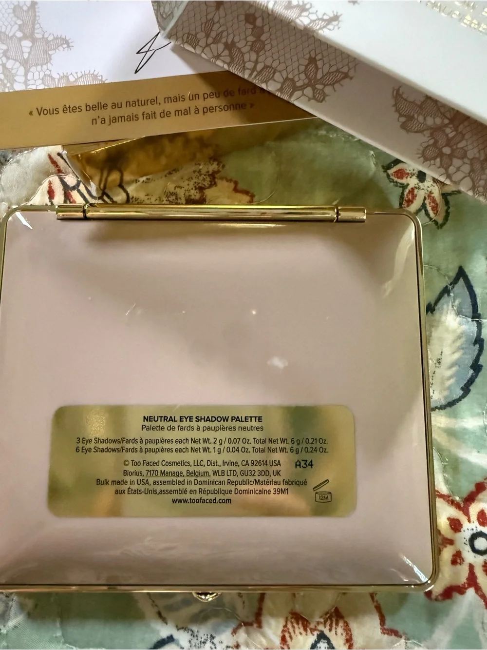 Too Faced Neutral Eyes Shadow Palette - 9 eyeshadows. Limited Edition